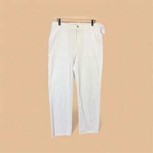 NWT J. Jill Womens High Rise Denim Cream Pants, Size 12